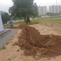 인천 부평 캠프마켓 내 소프트볼 경기장 QC 라인 시공